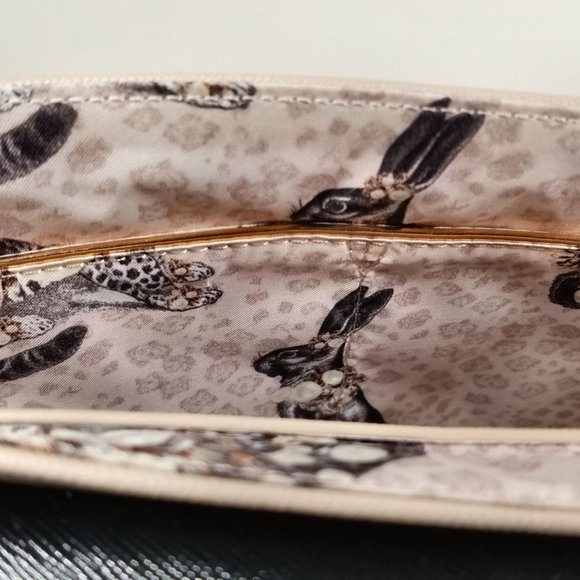 Ted Baker London Faux Leather Crossbody Bag, Beige & Black - Picture 7 of 12